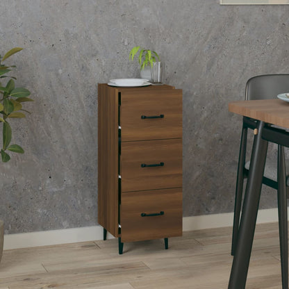 Sideboard Brown oak 34.5x34x90 cm Engineered Wood