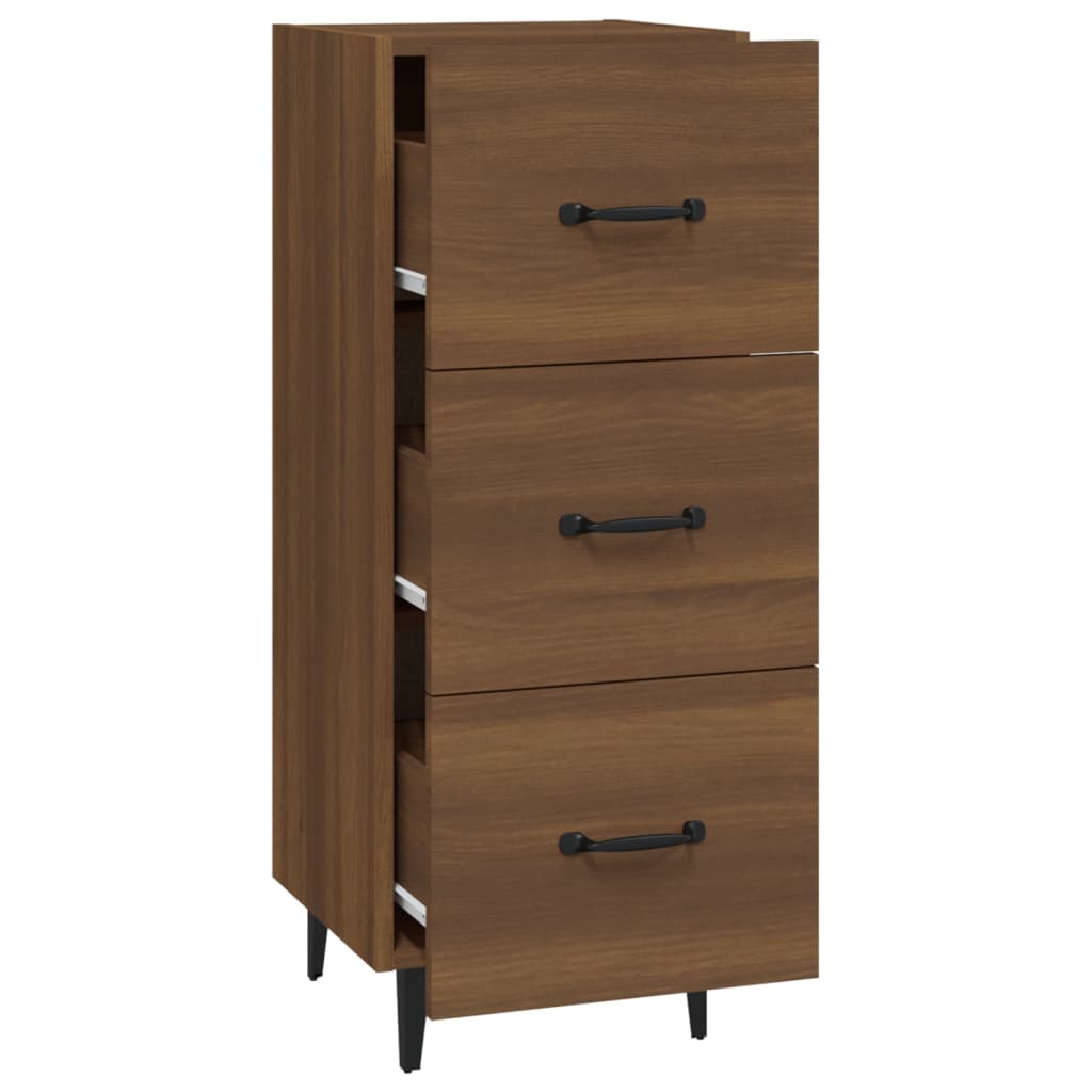 Sideboard Brown oak 34.5x34x90 cm Engineered Wood