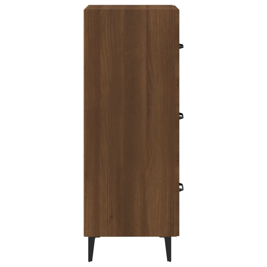 Sideboard Brown oak 34.5x34x90 cm Engineered Wood