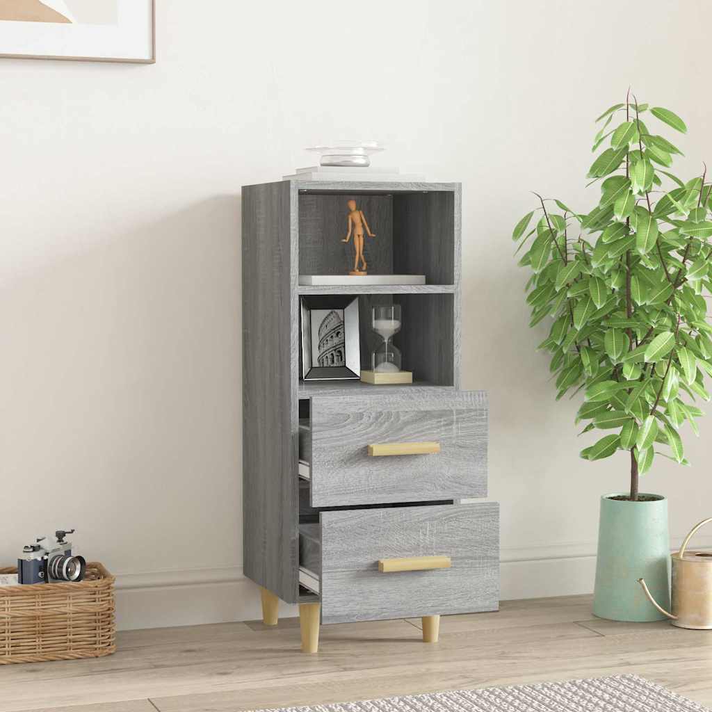 817415 vidaXL Sideboard Grey Sonoma 34,5x34x90 cm Engineered Wood