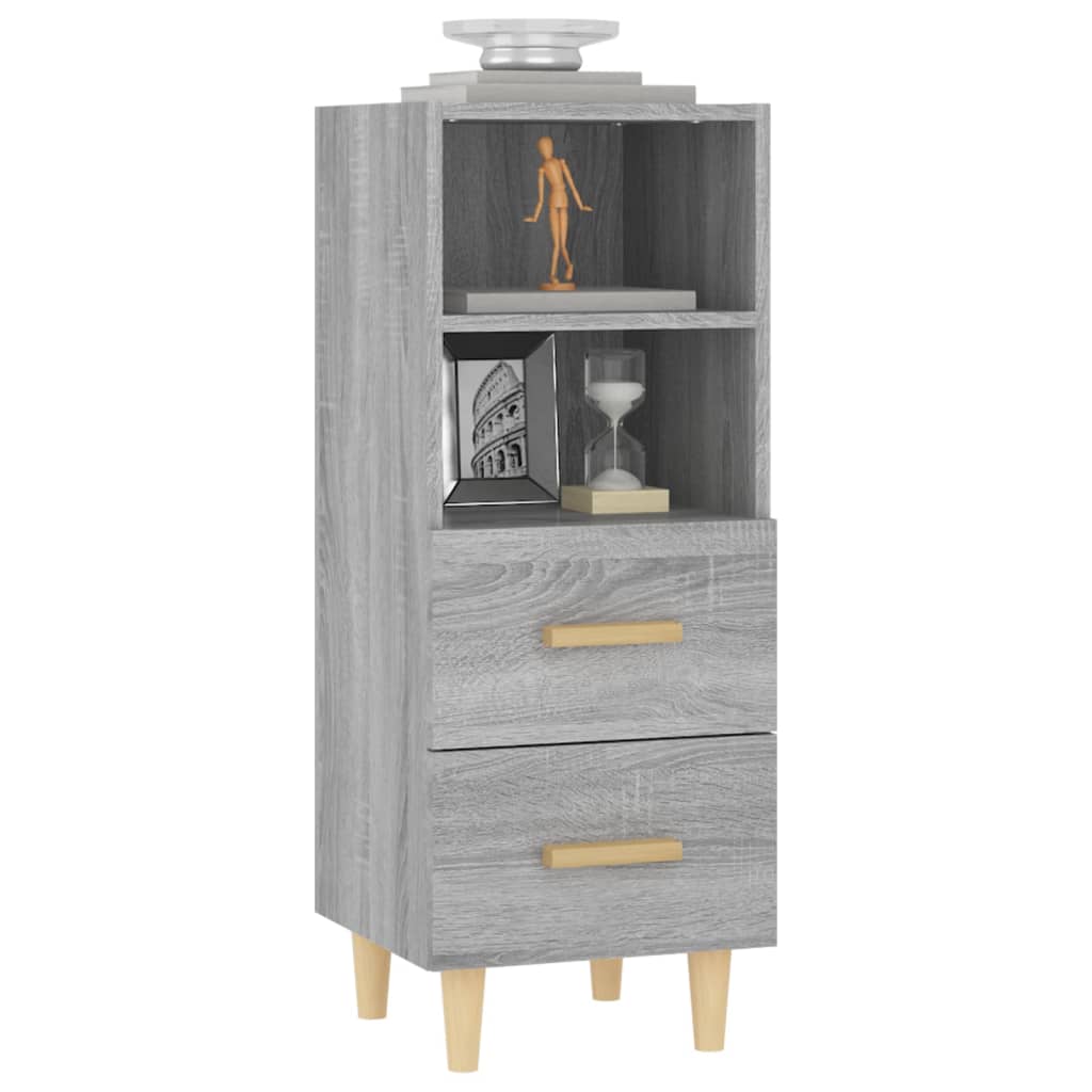 Sideboard Grey Sonoma 34.5x34x90 cm Engineered Wood