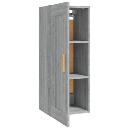 Wall Cabinet Grey Sonoma 35x34x90 cm Engineered Wood