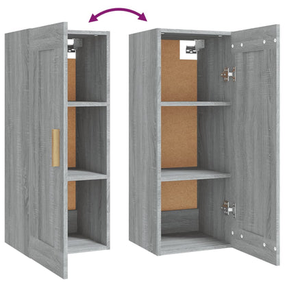 Wall Cabinet Grey Sonoma 35x34x90 cm Engineered Wood