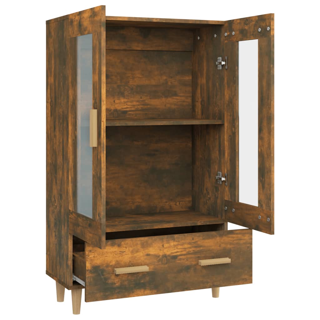 Highboard Smoked Oak 70x31x115 cm Engineered Wood