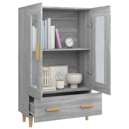 Highboard Grey Sonoma 70x31x115 cm Engineered Wood