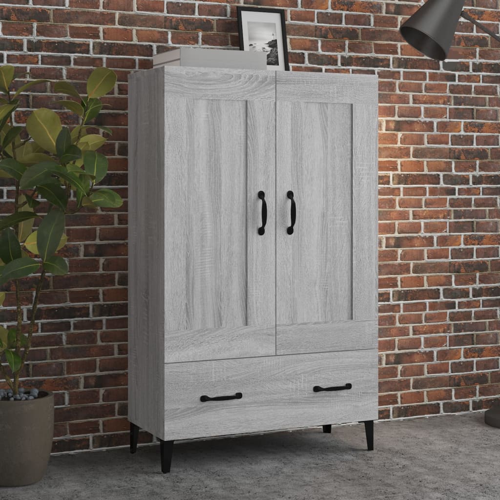 Highboard Grey Sonoma 70x31x115 cm Engineered Wood