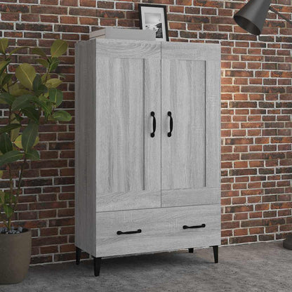 Highboard Grey Sonoma 70x31x115 cm Engineered Wood