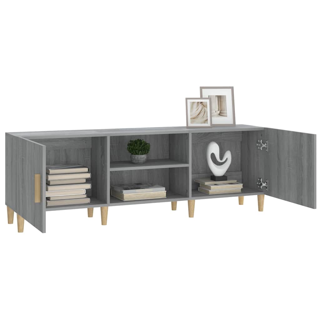 817502 vidaXL TV Cabinet Grey Sonoma 150x30x50 cm Engineered Wood