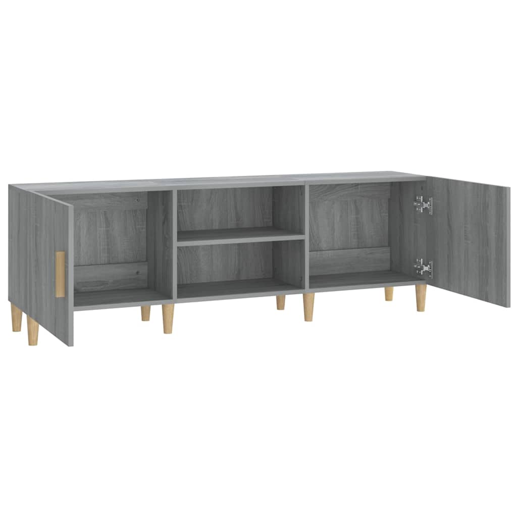 817502 vidaXL TV Cabinet Grey Sonoma 150x30x50 cm Engineered Wood