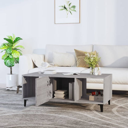 Coffee Table Grey Sonoma 102x50x40 cm Engineered Wood