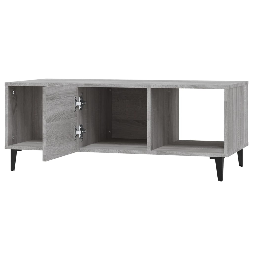 Coffee Table Grey Sonoma 102x50x40 cm Engineered Wood