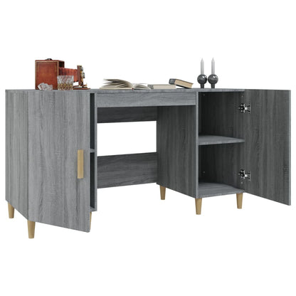 Desk Grey Sonoma 140x50x75 cm Engineered Wood