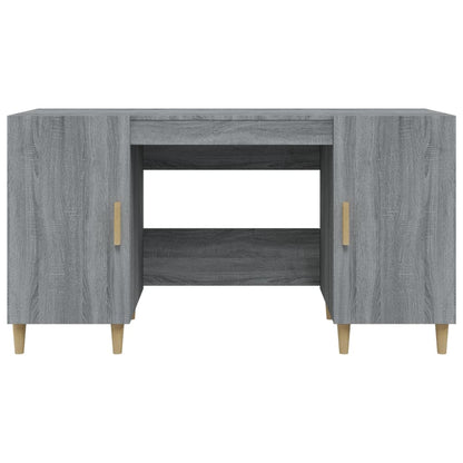 Desk Grey Sonoma 140x50x75 cm Engineered Wood