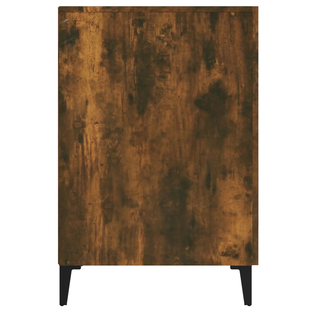 Desk Smoked Oak 140x50x75 cm Engineered Wood