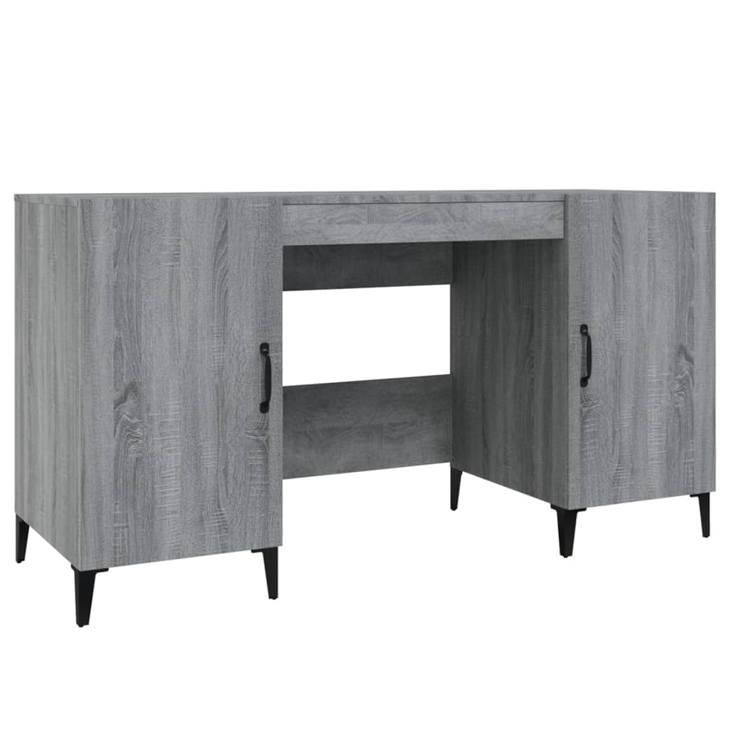 Desk Grey Sonoma 140x50x75 cm Engineered Wood