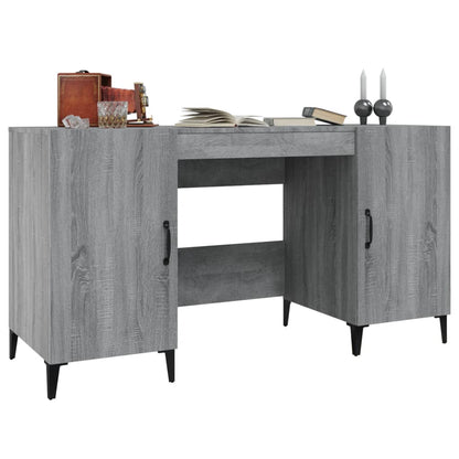 Desk Grey Sonoma 140x50x75 cm Engineered Wood