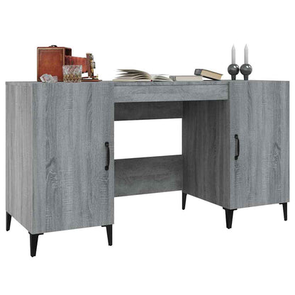 817553 vidaXL Desk Grey Sonoma 140x50x75 cm Engineered Wood