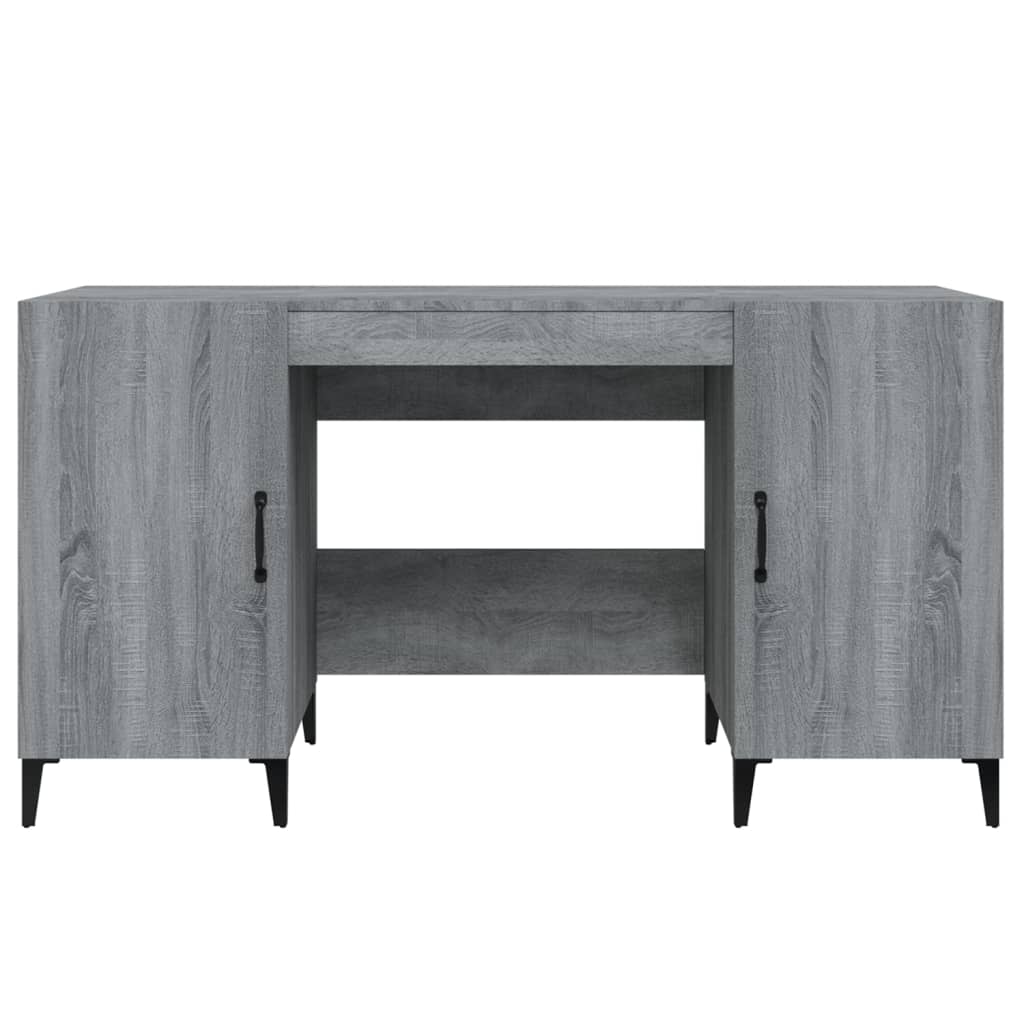 Desk Grey Sonoma 140x50x75 cm Engineered Wood