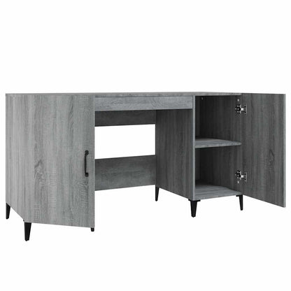 817553 vidaXL Desk Grey Sonoma 140x50x75 cm Engineered Wood