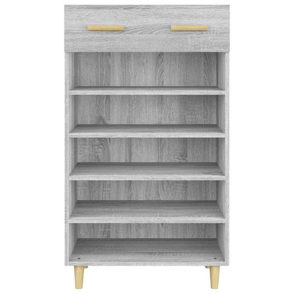 817556 vidaXL Shoe Cabinet Grey Sonoma 60x35x105 cm Engineered Wood