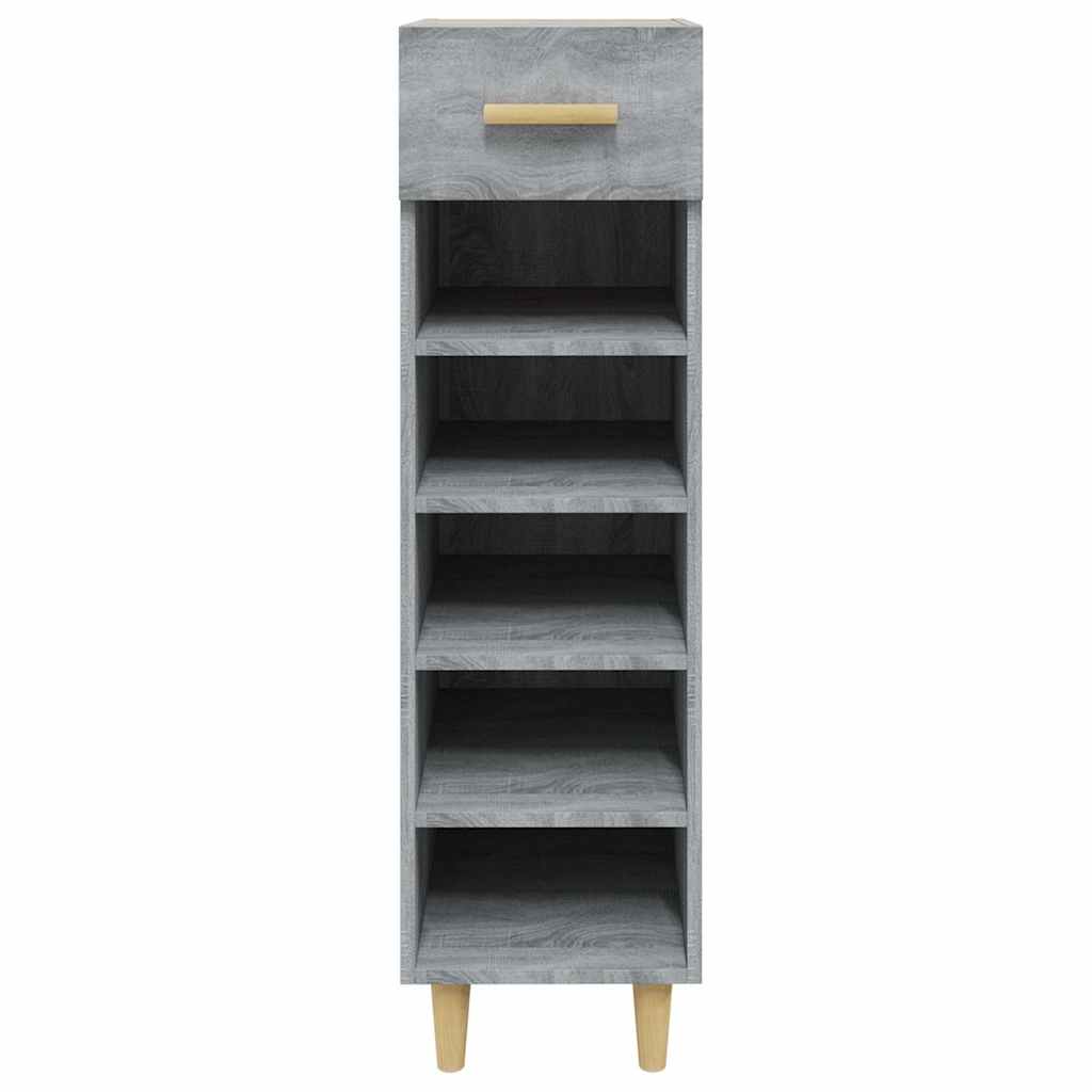 Shoe Cabinet Grey Sonoma 30x35x105 cm Engineered Wood