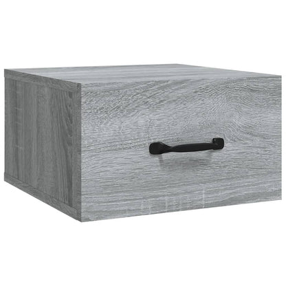 817581 vidaXL Wall-mounted Bedside Cabinet Grey Sonoma 35x35x20 cm