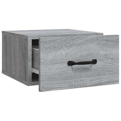 817581 vidaXL Wall-mounted Bedside Cabinet Grey Sonoma 35x35x20 cm