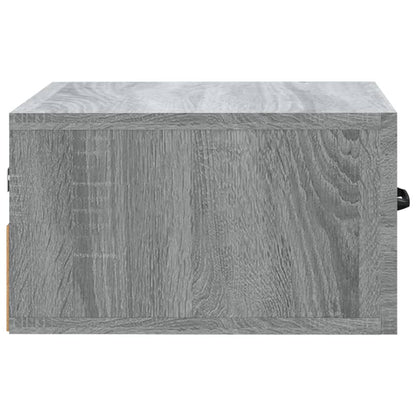 817581 vidaXL Wall-mounted Bedside Cabinet Grey Sonoma 35x35x20 cm