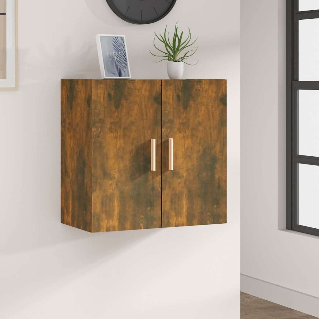817591 vidaXL Wall Cabinet Smoked Oak 60x30x60 cm Engineered Wood