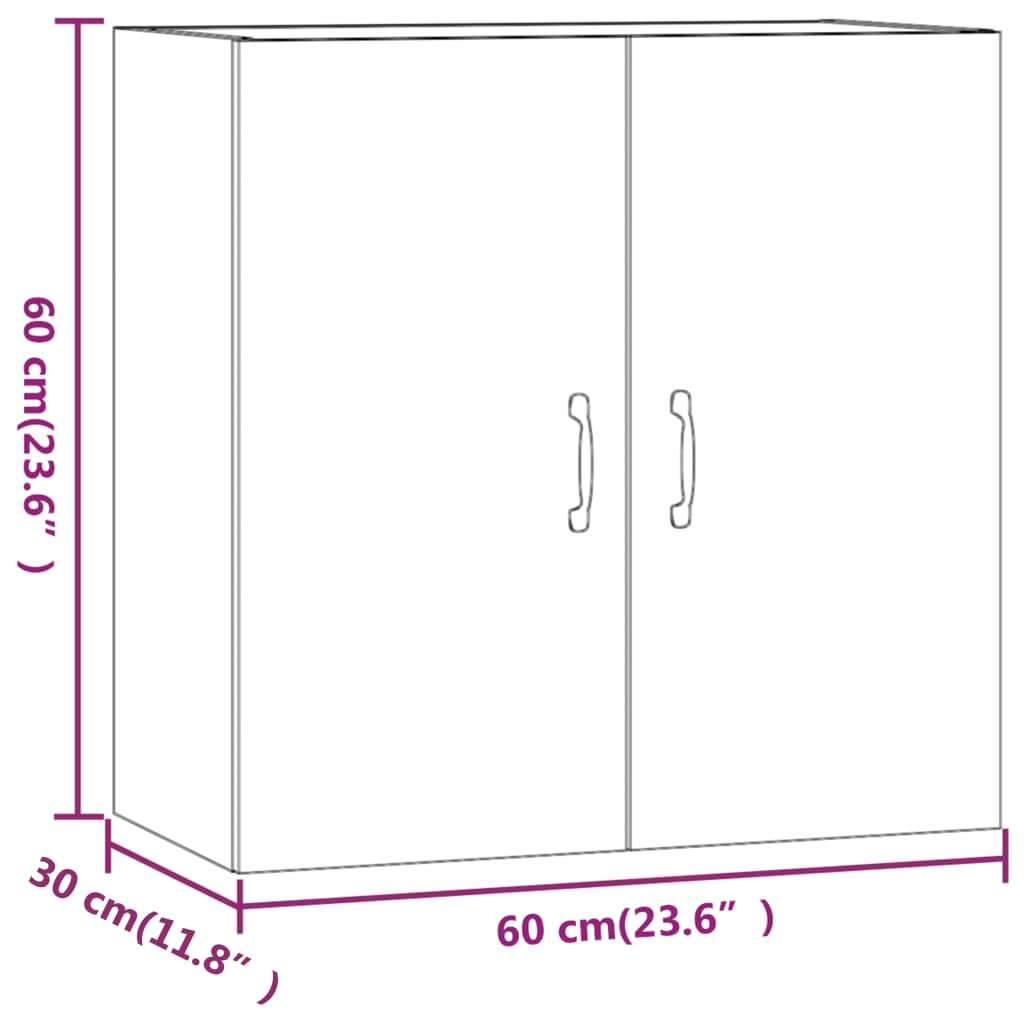 Floating Cabinet | Brown Oak | Engineered Wood | 60x31x60 cm