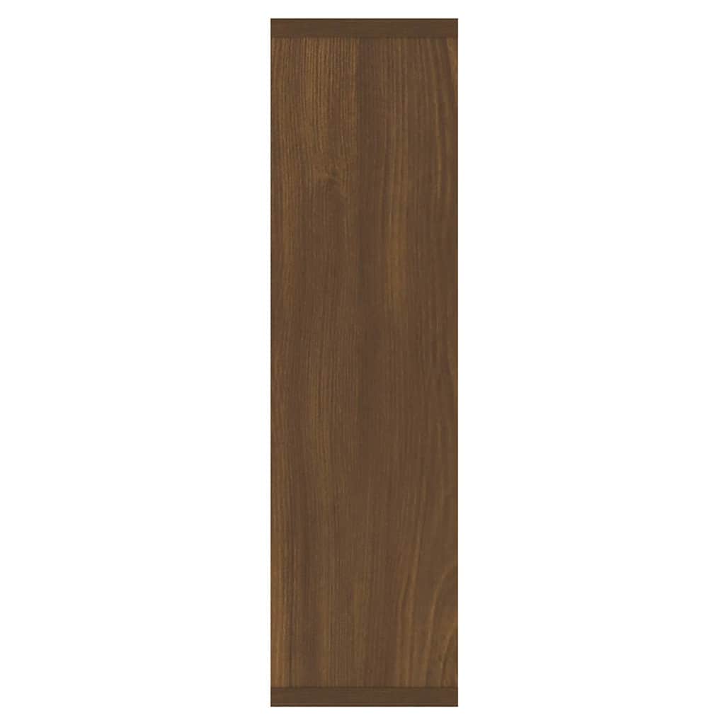 Mirror Cabinet with LED Brown Oak 76x15x55 cm