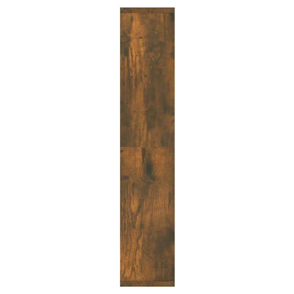 Mirror Cabinet with LED Smoked Oak 91x15x76,5 cm