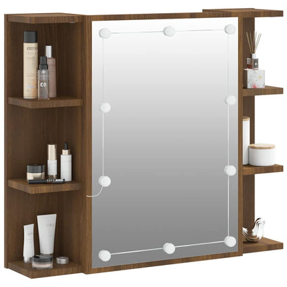Mirror Cabinet | Brown Oak | Engineered wood | 70x16.5x60 cm