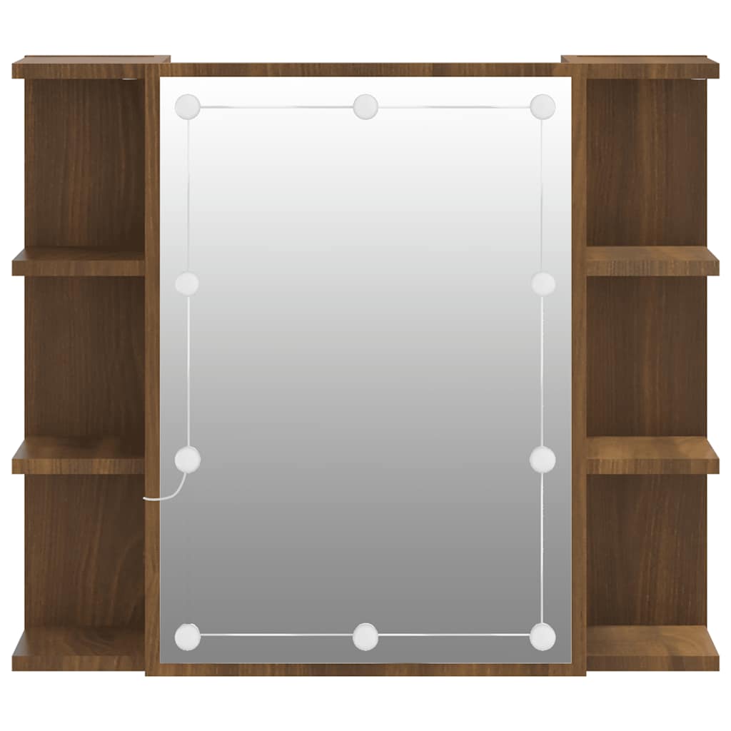 Mirror Cabinet | Brown Oak | Engineered wood | 70x16.5x60 cm