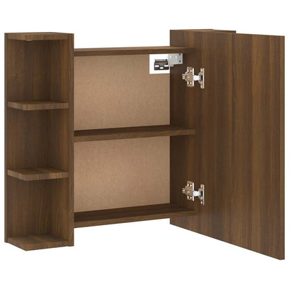 Mirror Cabinet | Brown Oak | Engineered wood | 70x16.5x60 cm