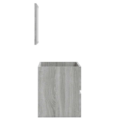 Bathroom Cabinet with Mirror Grey Sonoma Engineered Wood