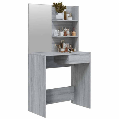 Dressing Table with Mirror Grey Sonoma 74,5x40x141 cm