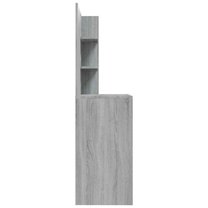 Dressing Table with Mirror Grey Sonoma 74,5x40x141 cm