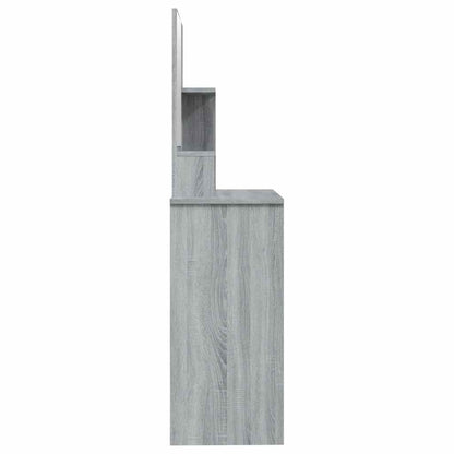 Dressing Table with Mirror Grey Sonoma 86,5x35x136 cm