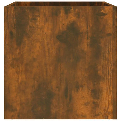 Planter Box Smoked Oak 40x40x40 cm Engineered Wood