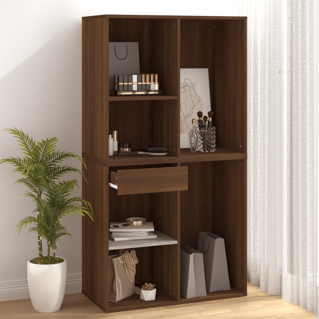 Cosmetic Cabinet | Brown oak | Engineered wood | 80x40x75 cm