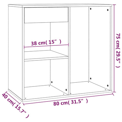 Cosmetic Cabinet | Brown oak | Engineered wood | 80x40x75 cm