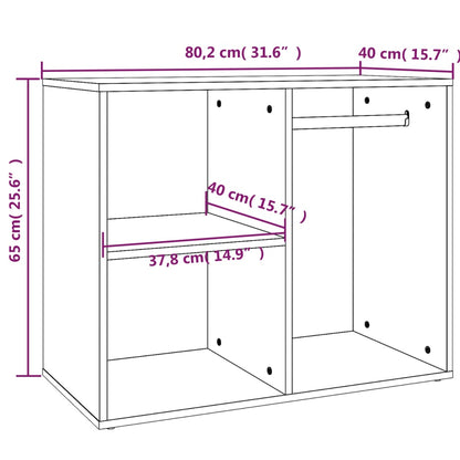 Dressing Cabinet | Smoked oak | Engineered wood | 80x40x65 cm