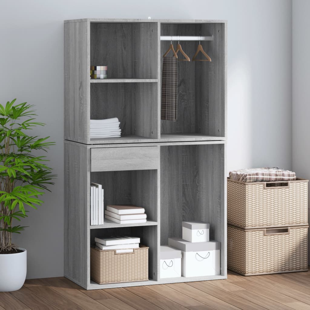 Dressing Cabinet | Grey sonoma | Engineered wood | 80x40x65 cm