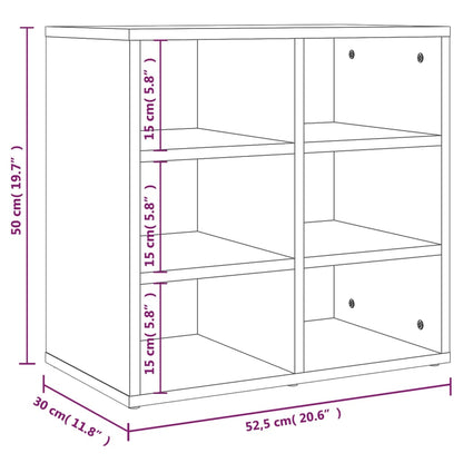 Shoe Cabinet Smoked Oak 52.5x30x50 cm