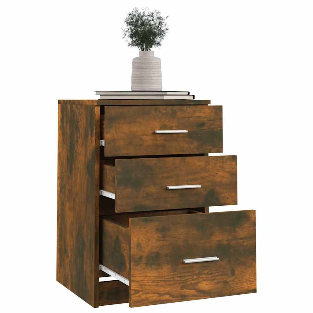 Bed Cabinet Smoked Oak 40x40x63 cm Engineered Wood