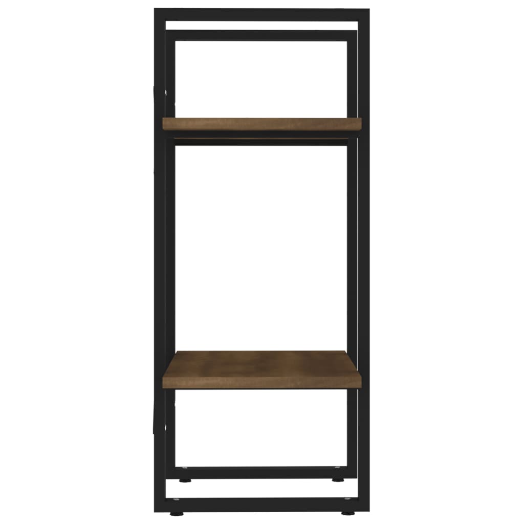 2-Tier Book Cabinet Brown Oak 40x30x70 cm Engineered Wood