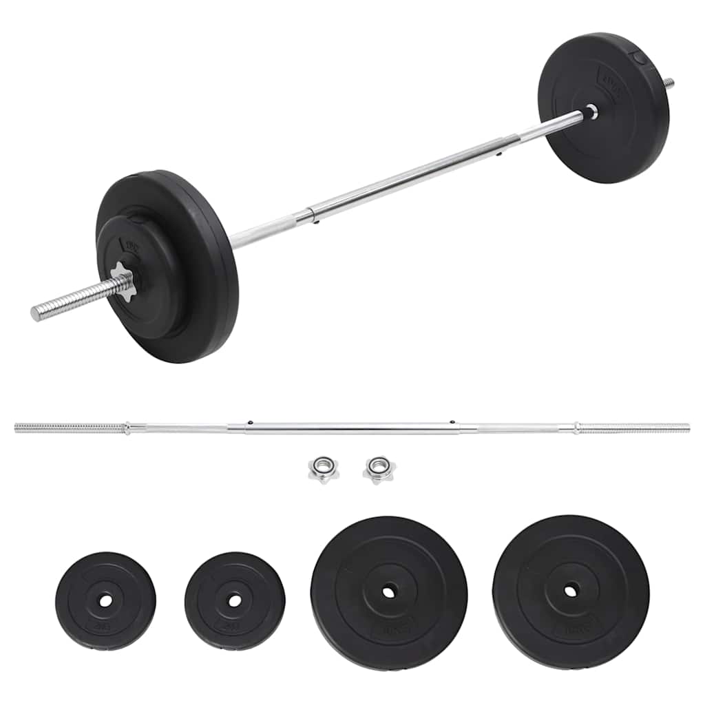 93585 vidaXL Barbell with Plates Set 30 kg