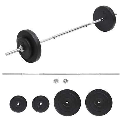 93585 vidaXL Barbell with Plates Set 30 kg