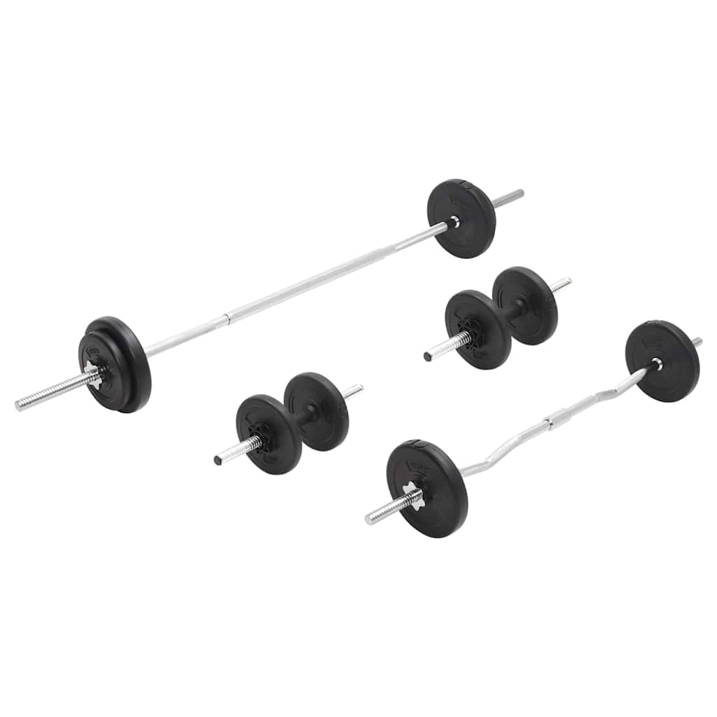 93588 vidaXL Barbell and Dumbbell Set 30 kg